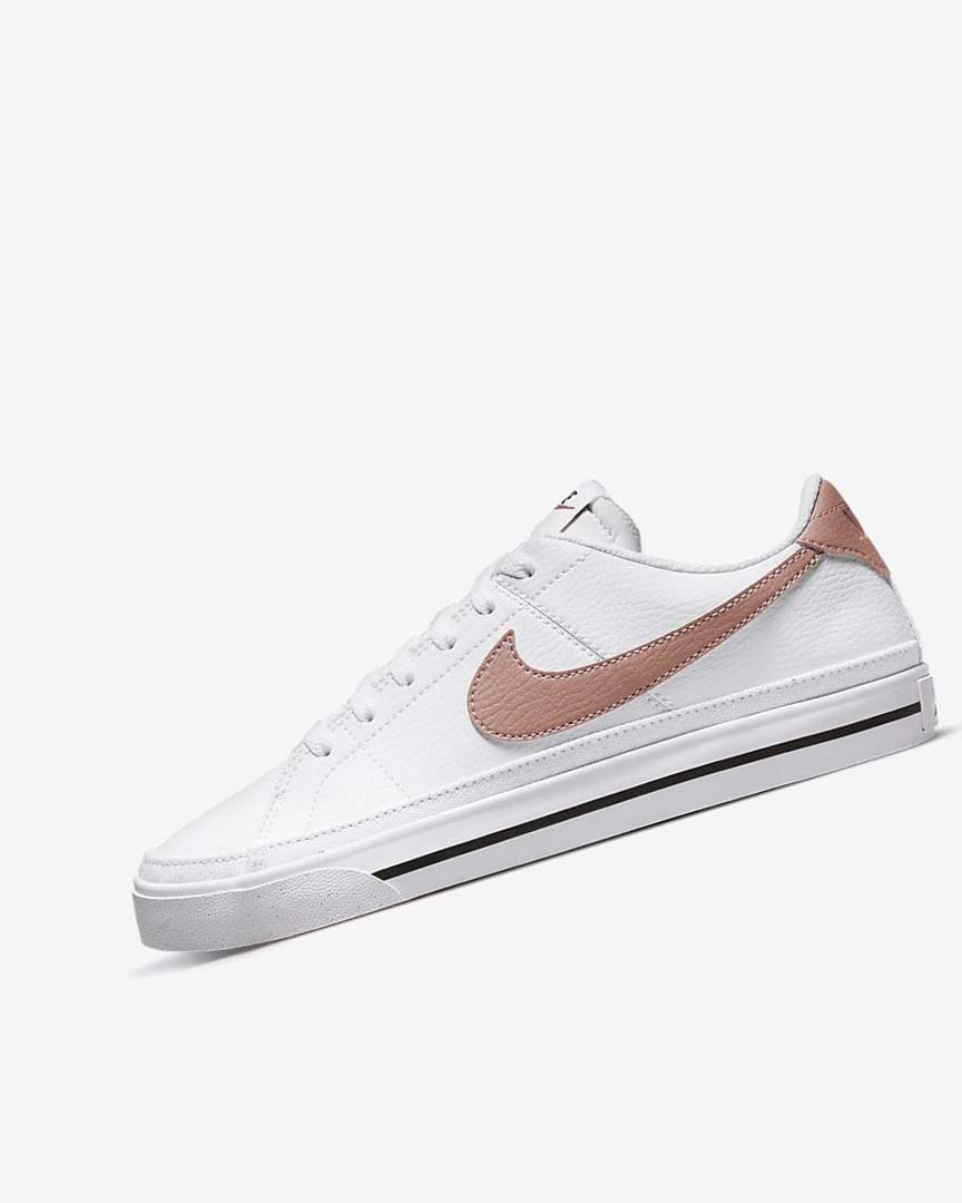 White / Orange / Black / Rose Women\'s Nike Court Legacy Next Nature Sneakers | UK4783