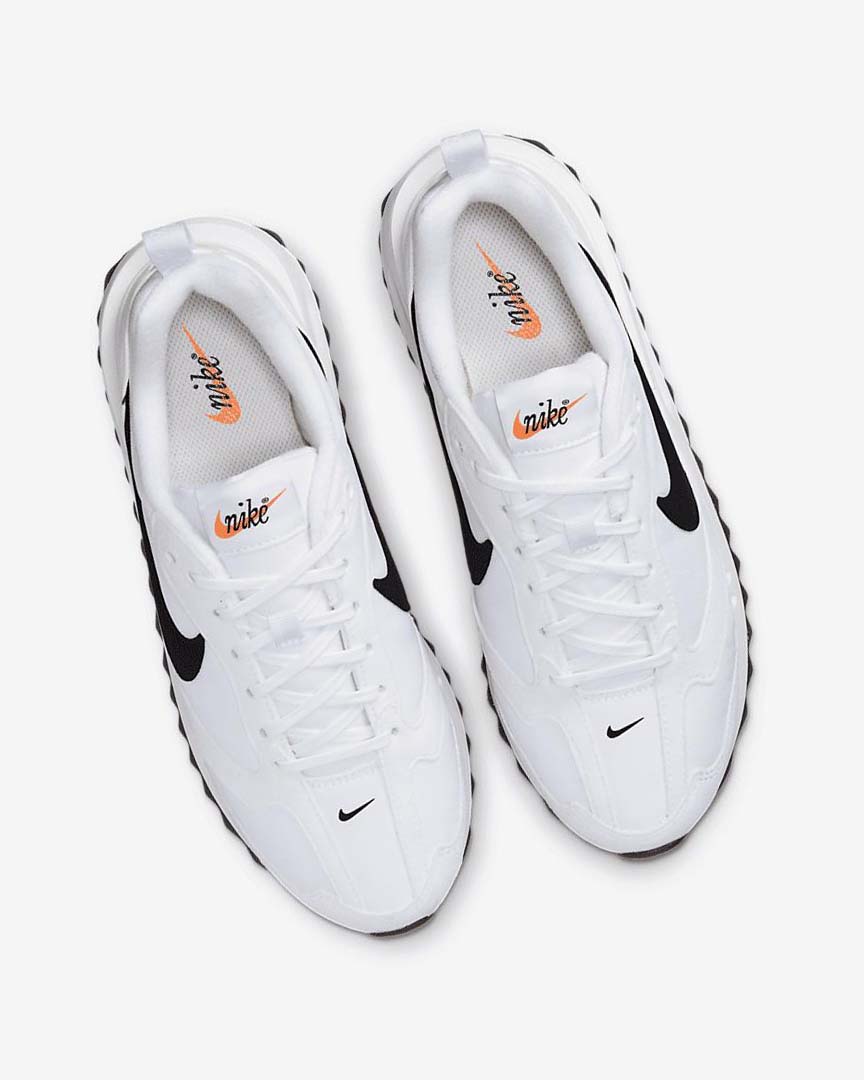 White / Orange / Black Women's Nike Air Max Dawn Sneakers | UK3133