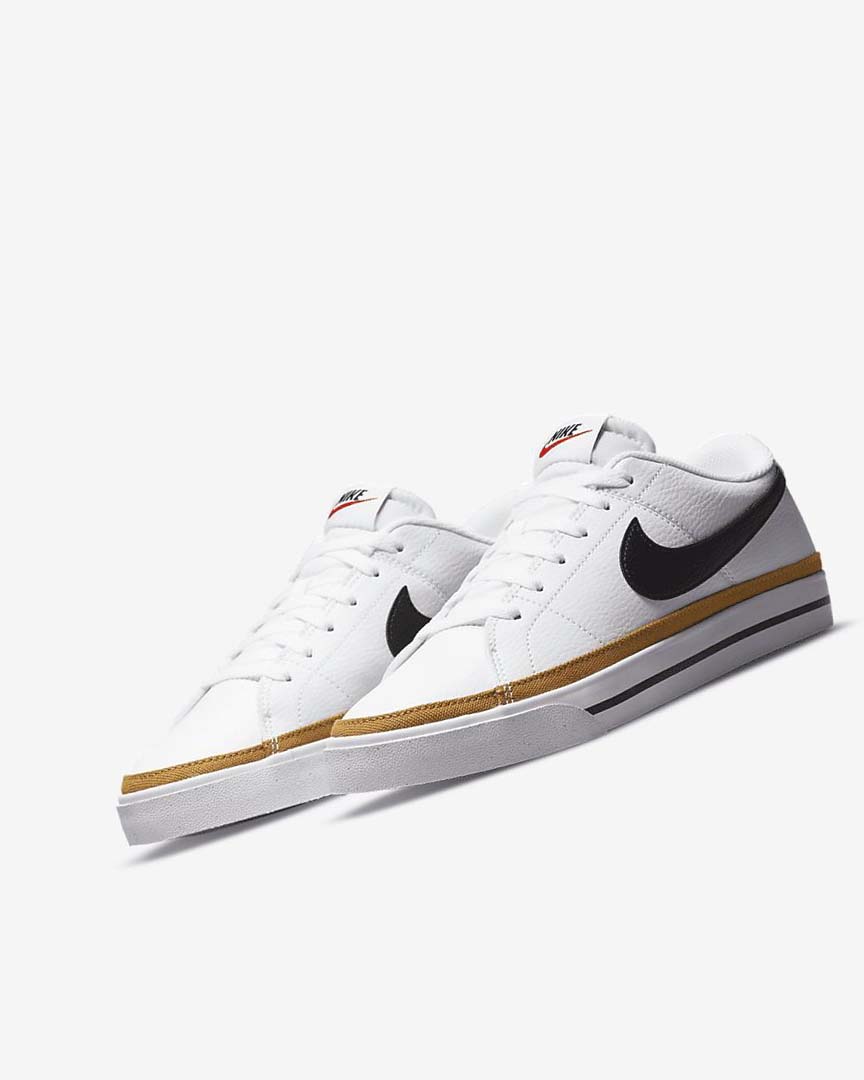 White / Orange / Black Women's Nike Court Legacy Next Nature Sneakers | UK5053