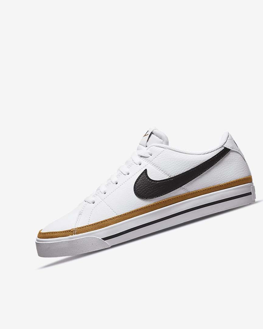 White / Orange / Black Women\'s Nike Court Legacy Next Nature Sneakers | UK5053