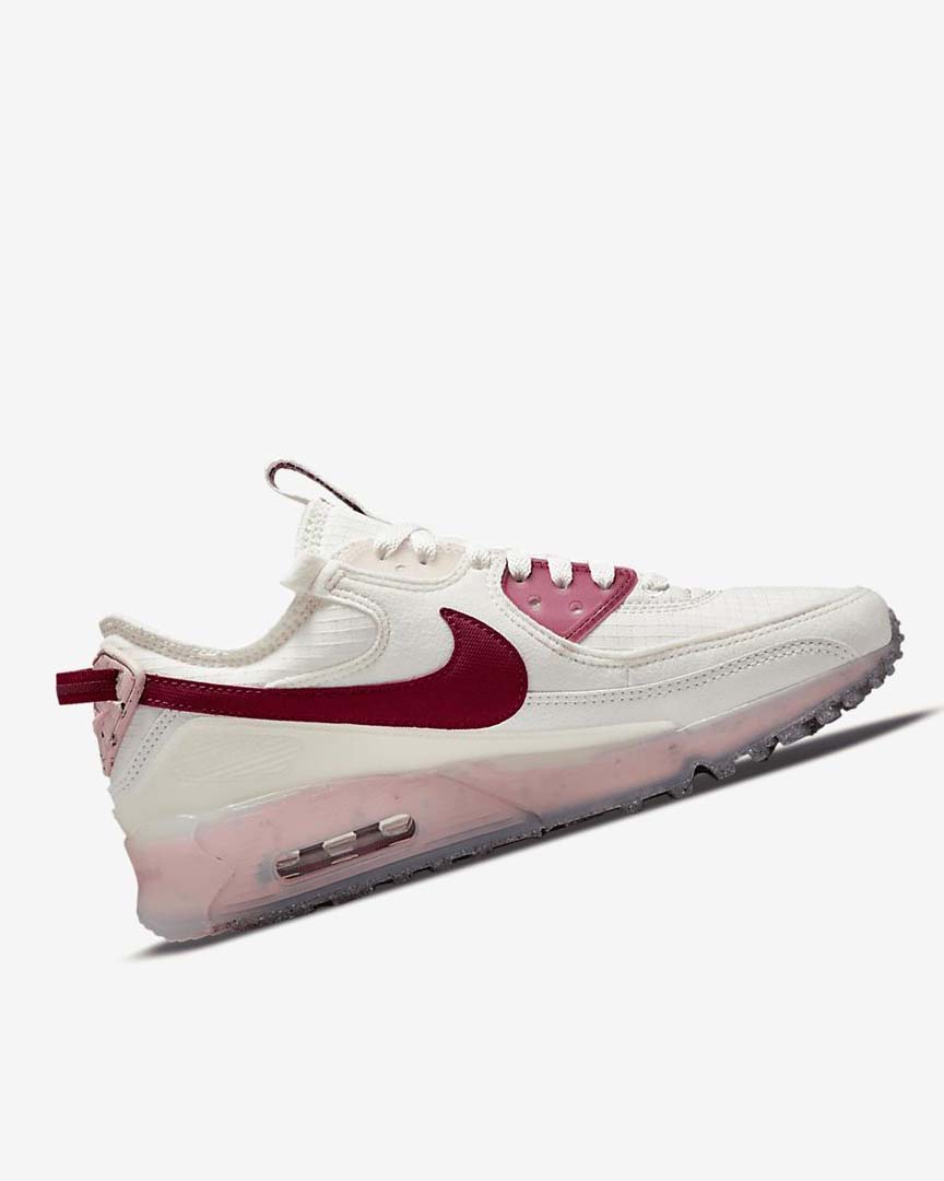 White / Pink / Burgundy Women's Nike Air Max Terrascape 90 Sneakers | UK5386