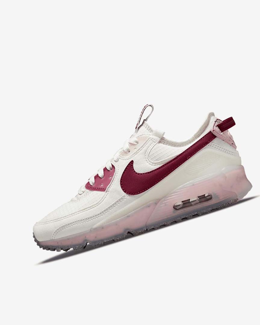 White / Pink / Burgundy Women\'s Nike Air Max Terrascape 90 Sneakers | UK5386