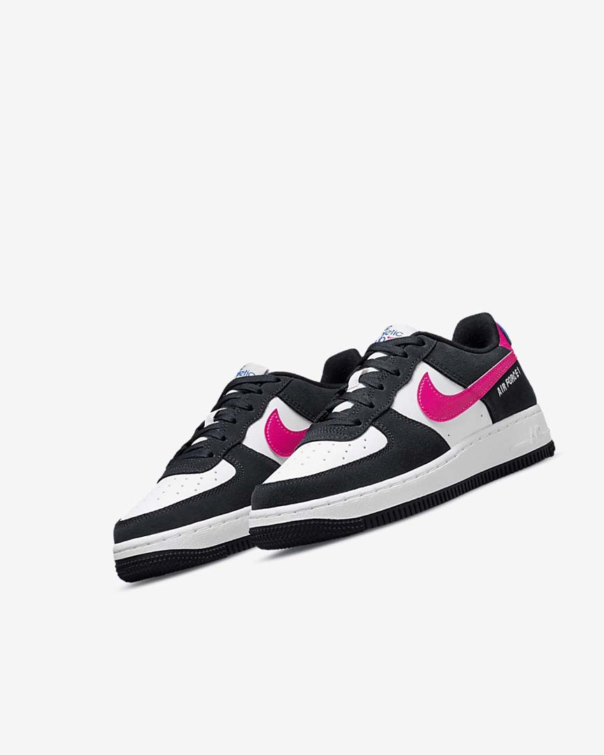 White / Pink Girls' Nike Air Force 1 LV8 Sneakers | UK1151