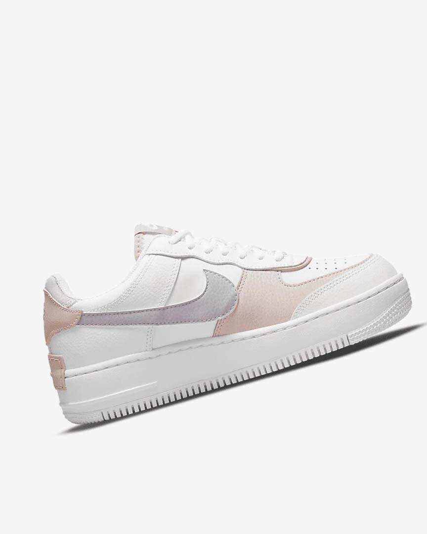 White / Pink / Rose / Grey Women's Nike Air Force 1 Shadow Sneakers | UK5488