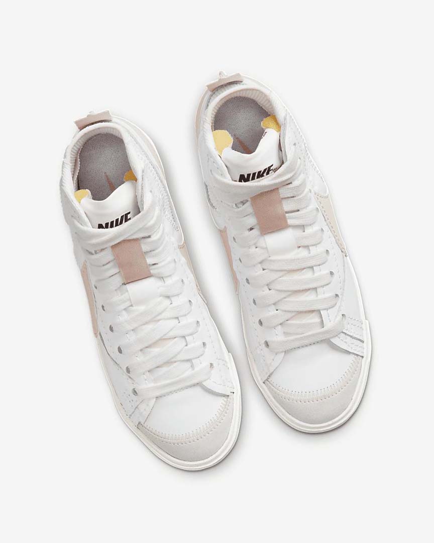 White / Pink Women's Nike Blazer Mid '77 Jumbo Sneakers | UK4656