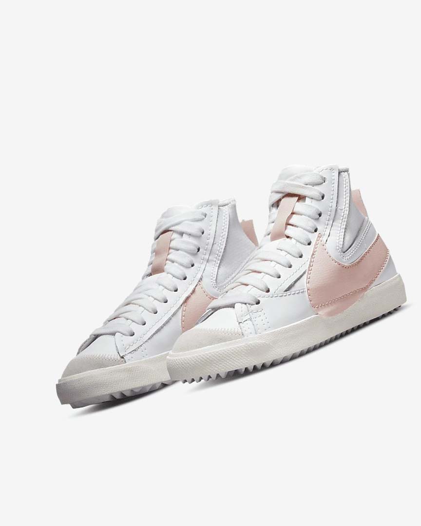 White / Pink Women's Nike Blazer Mid '77 Jumbo Sneakers | UK4656