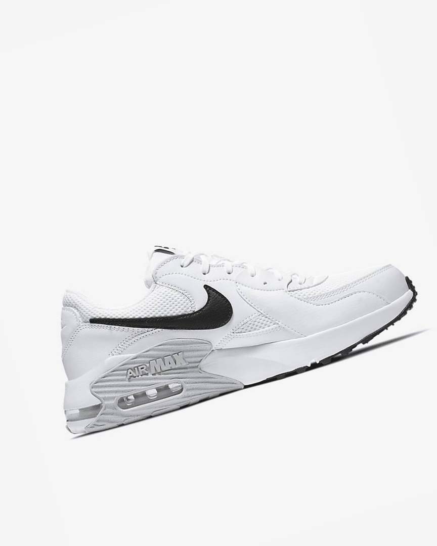 White / Platinum / Black Men's Nike Air Max Excee Sneakers | UK4756