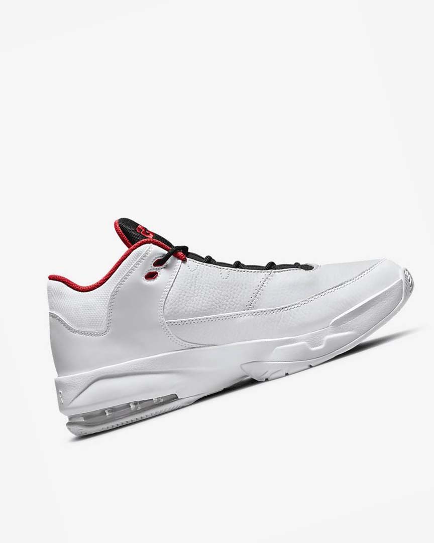 White / Platinum / Black / Red Men's Nike Jordan Max Aura 3 Basketball Shoes | UK5298