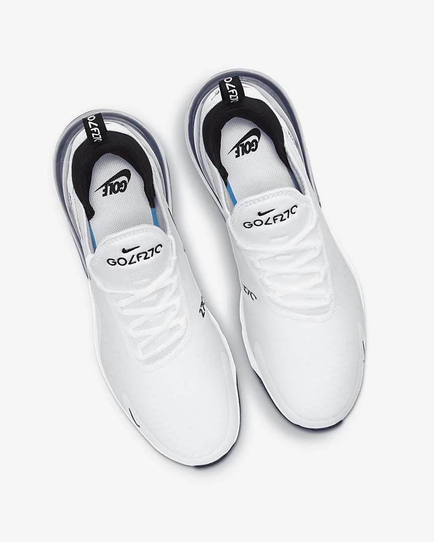 White / Platinum / Black Women's Nike Air Max 270 G Golf Shoes | UK4991