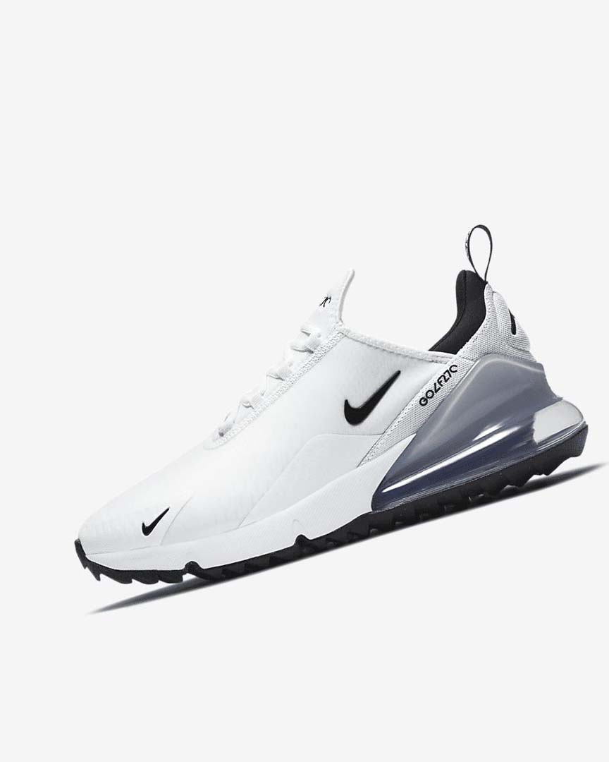 White / Platinum / Black Women\'s Nike Air Max 270 G Golf Shoes | UK4991