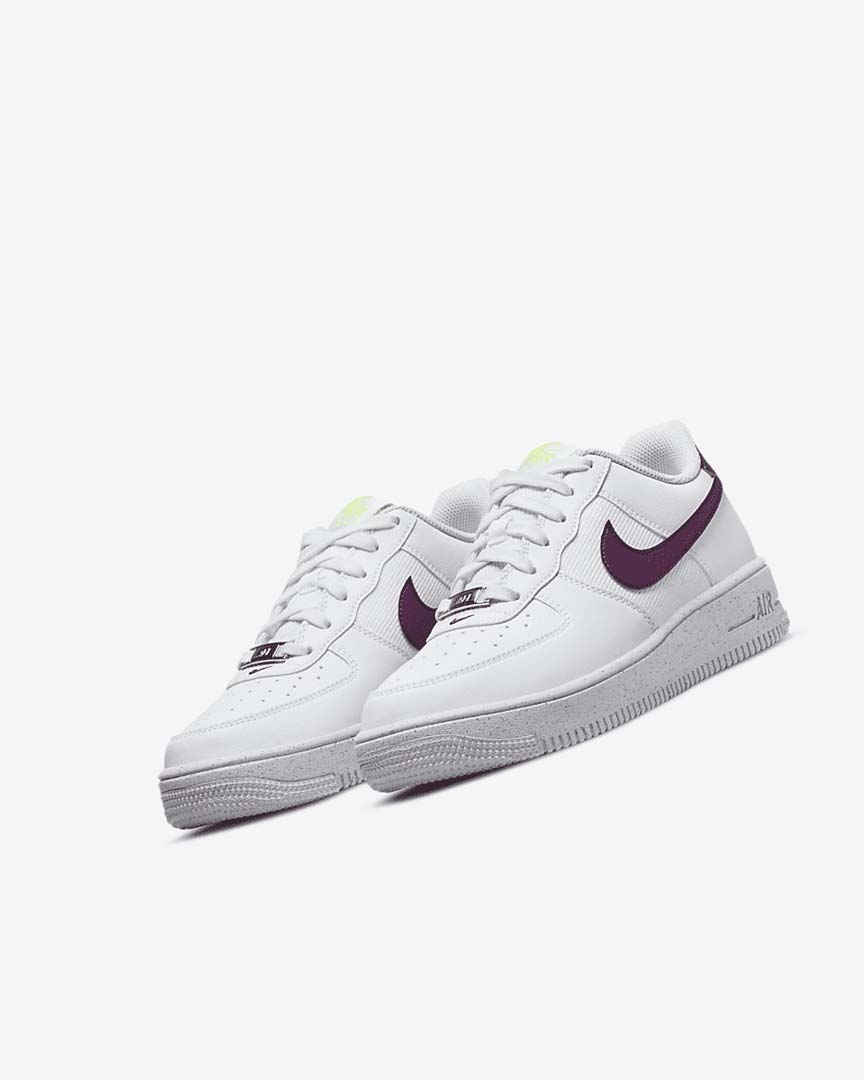 White / Platinum Boys' Nike Air Force 1 Crater Next Nature Sneakers | UK2291