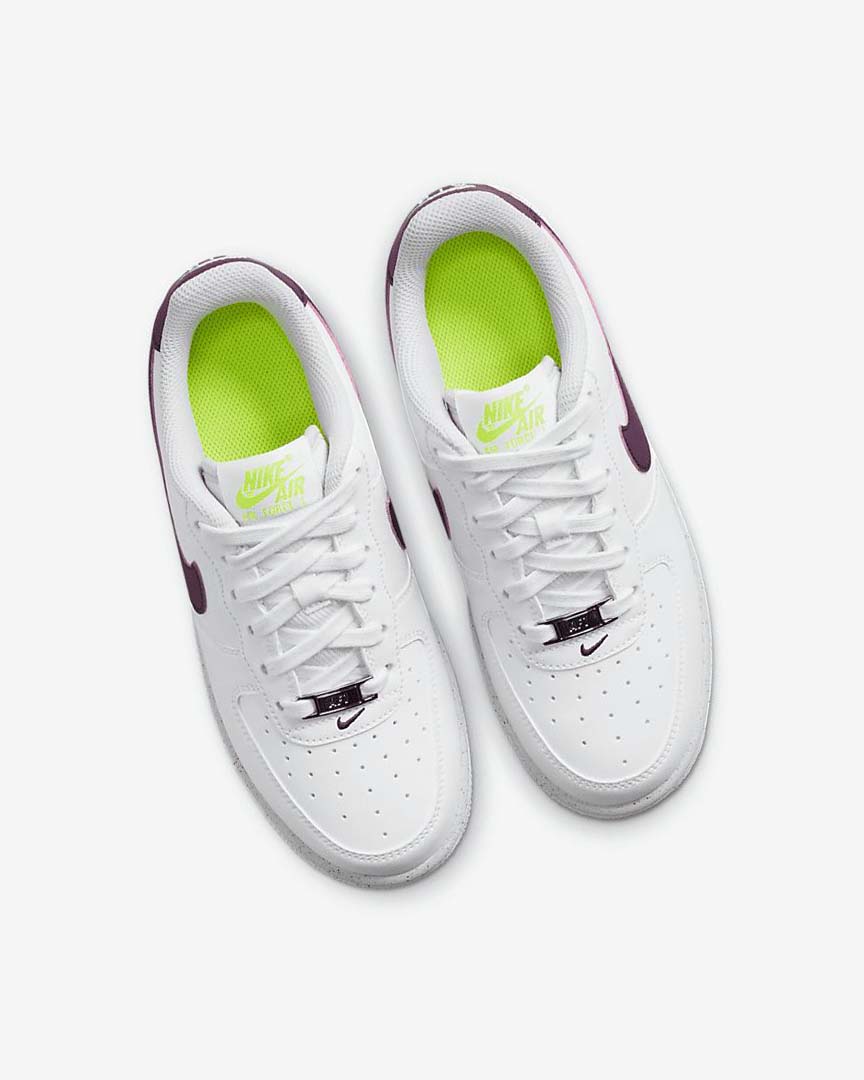 White / Platinum Girls' Nike Air Force 1 Crater Next Nature Sneakers | UK5377