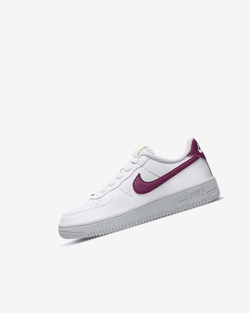 White / Platinum Girls\' Nike Force 1 Next Nature Shoes | UK5130