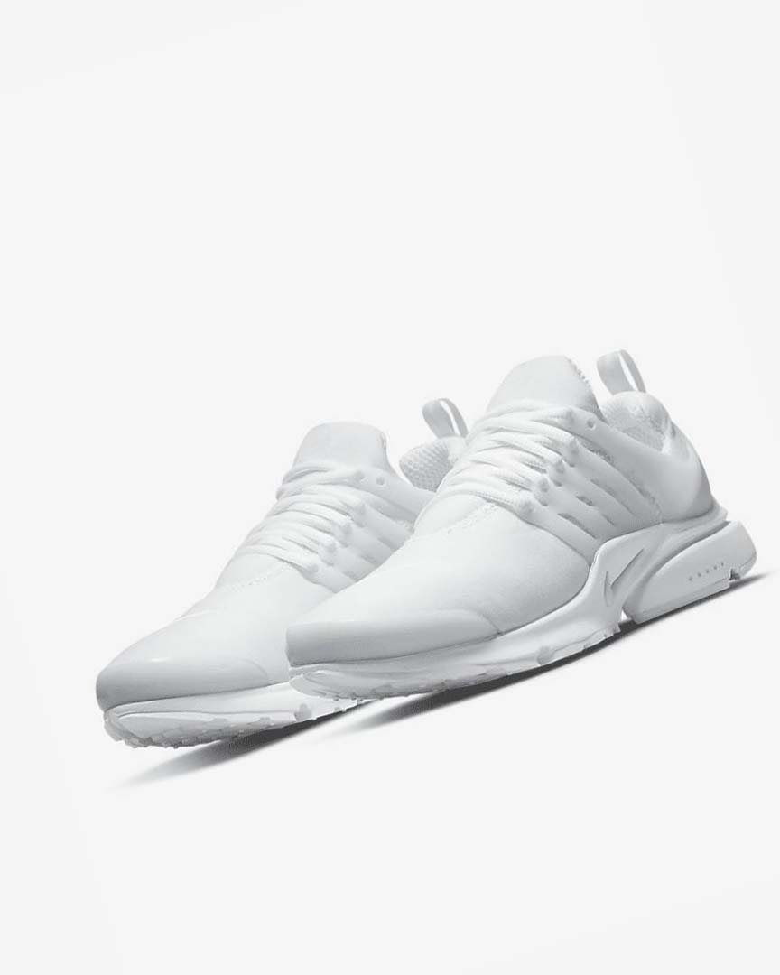 White / Platinum Men's Nike Air Presto Sneakers | UK5431