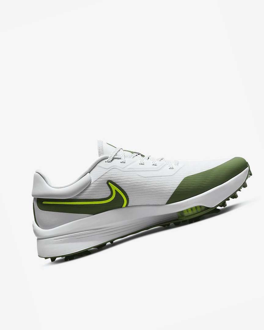 White / Platinum Men's Nike Air Zoom Infinity Tour NEXT% Golf Shoes | UK4819