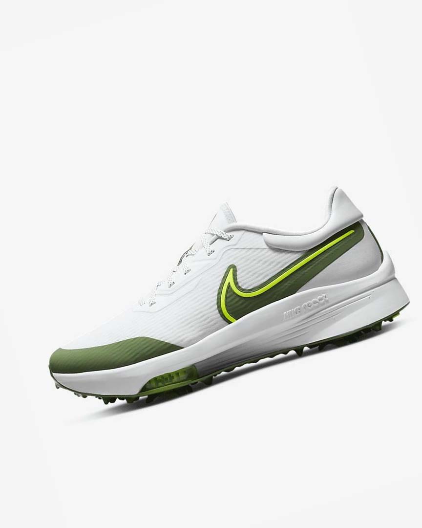 White / Platinum Men\'s Nike Air Zoom Infinity Tour NEXT% Golf Shoes | UK4819