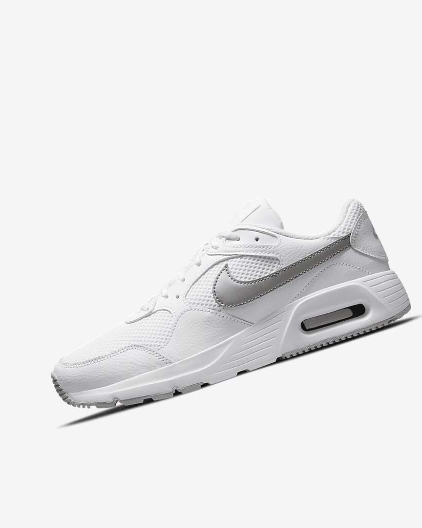 White / Platinum / Metal Platinum Women\'s Nike Air Max SC Sneakers | UK2875