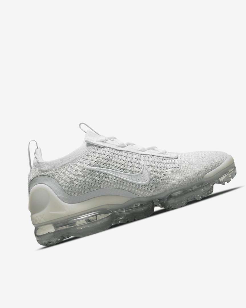 White / Platinum / Metal Silver / White Women's Nike Air VaporMax 2021 FK Sneakers | UK5402