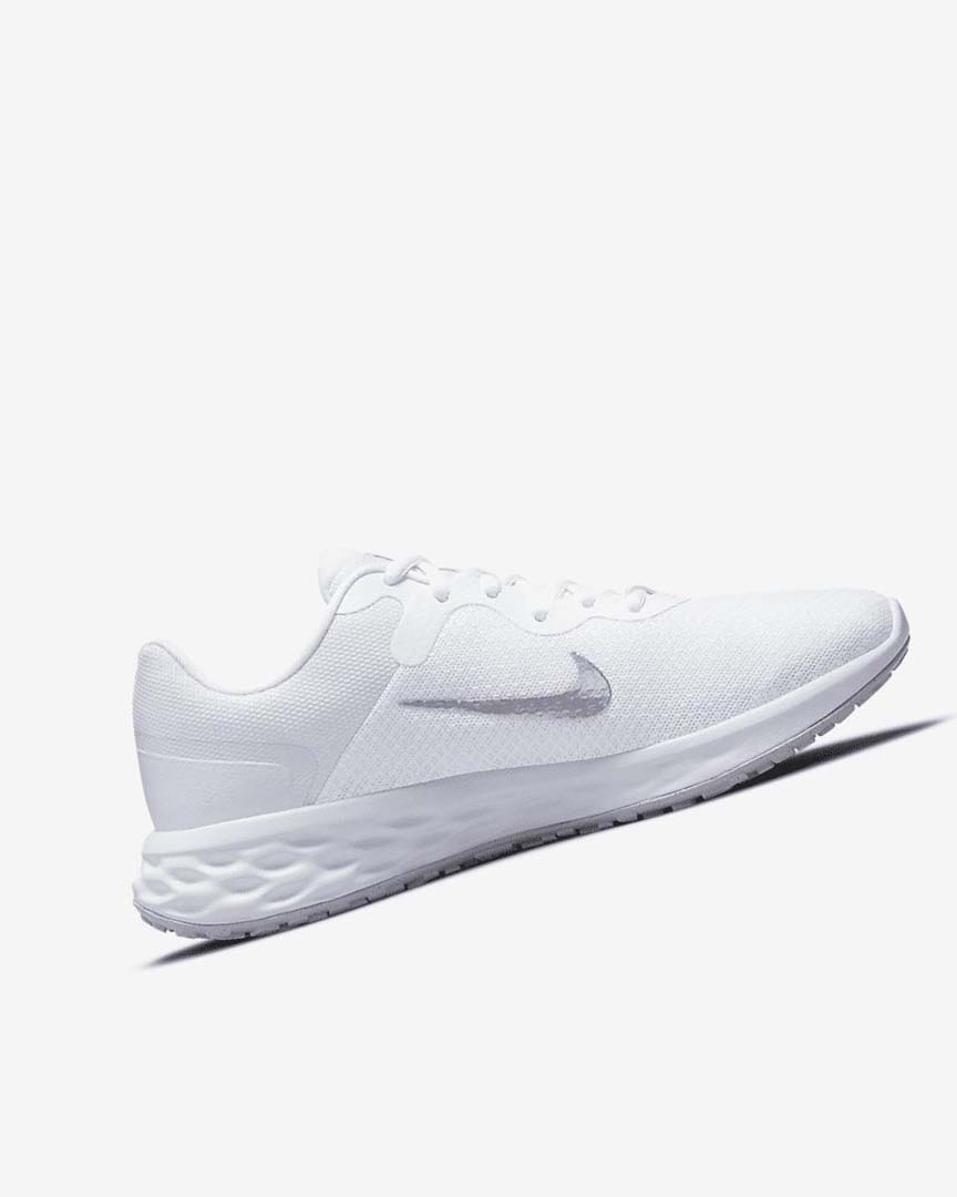 White / Platinum / Metal Silver Women's Nike Revolution 6 Next Nature Running Shoes | UK2247