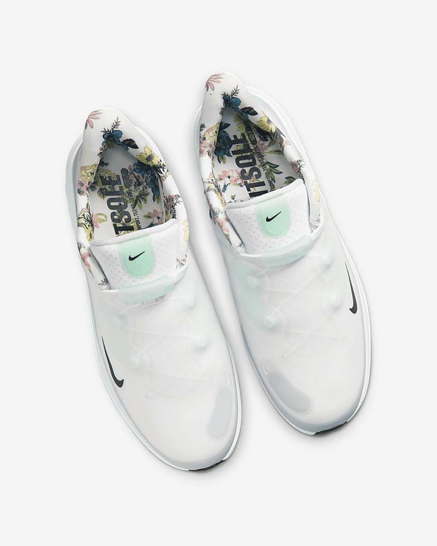 White / Platinum / Mint / Black Women's Nike React Ace Tour Golf Shoes | UK5217