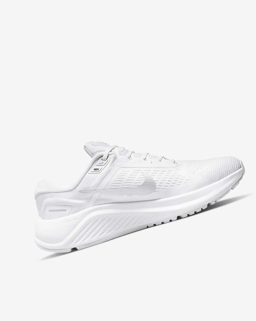 White / Platinum / Platinum / Metal Silver Women's Nike Air Zoom Structure 24 Running Shoes | UK4844