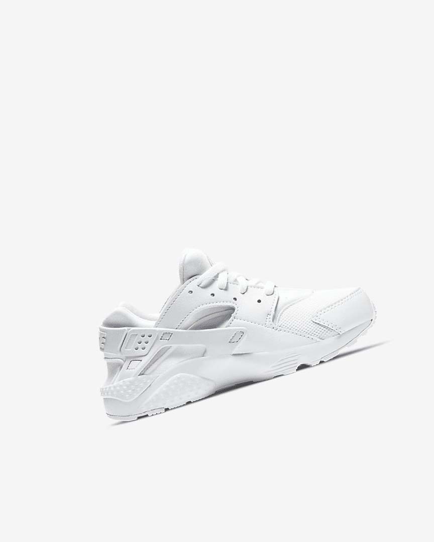 White / Platinum / White Boys' Nike Huarache Run Shoes | UK5160