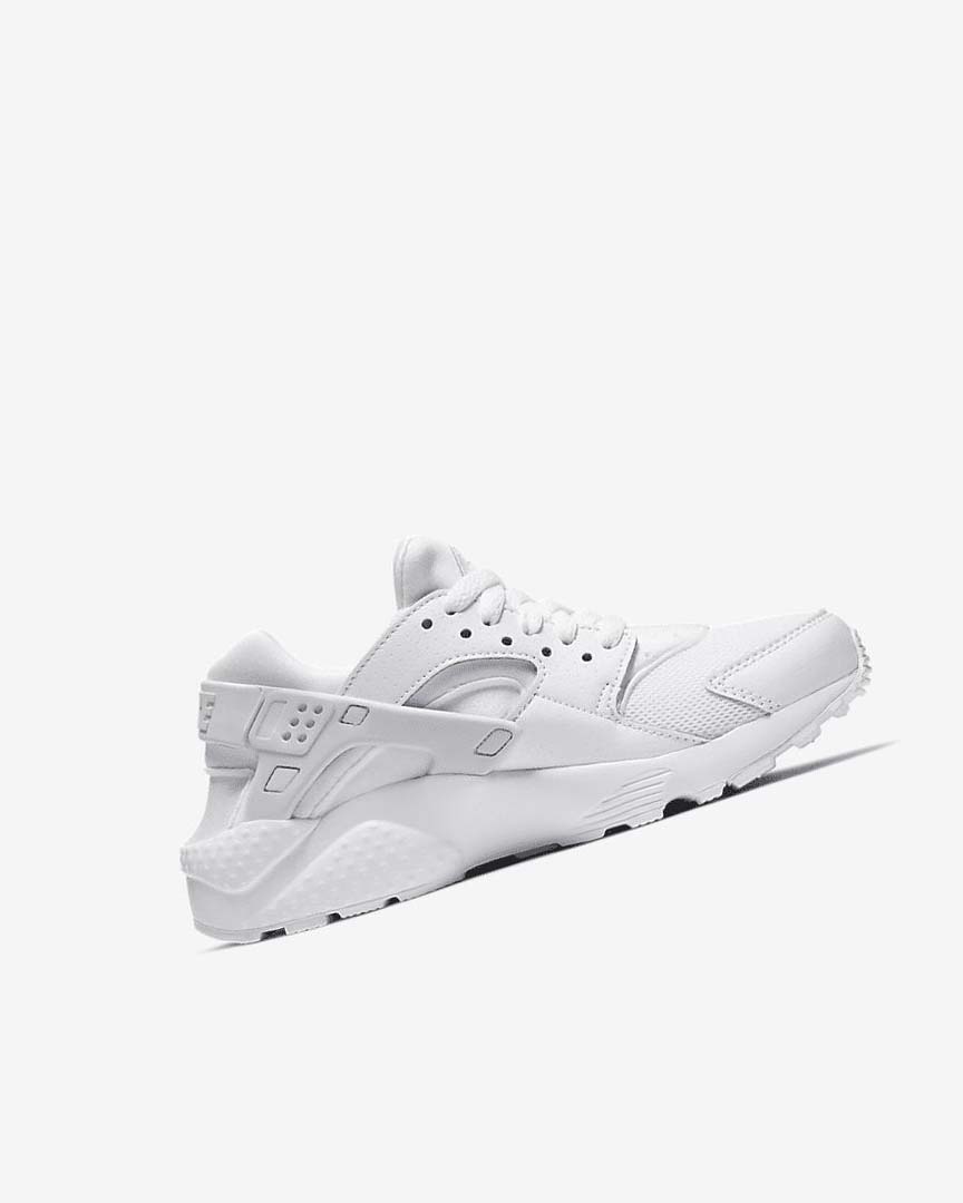 White / Platinum / White Boys' Nike Huarache Run Shoes | UK5460