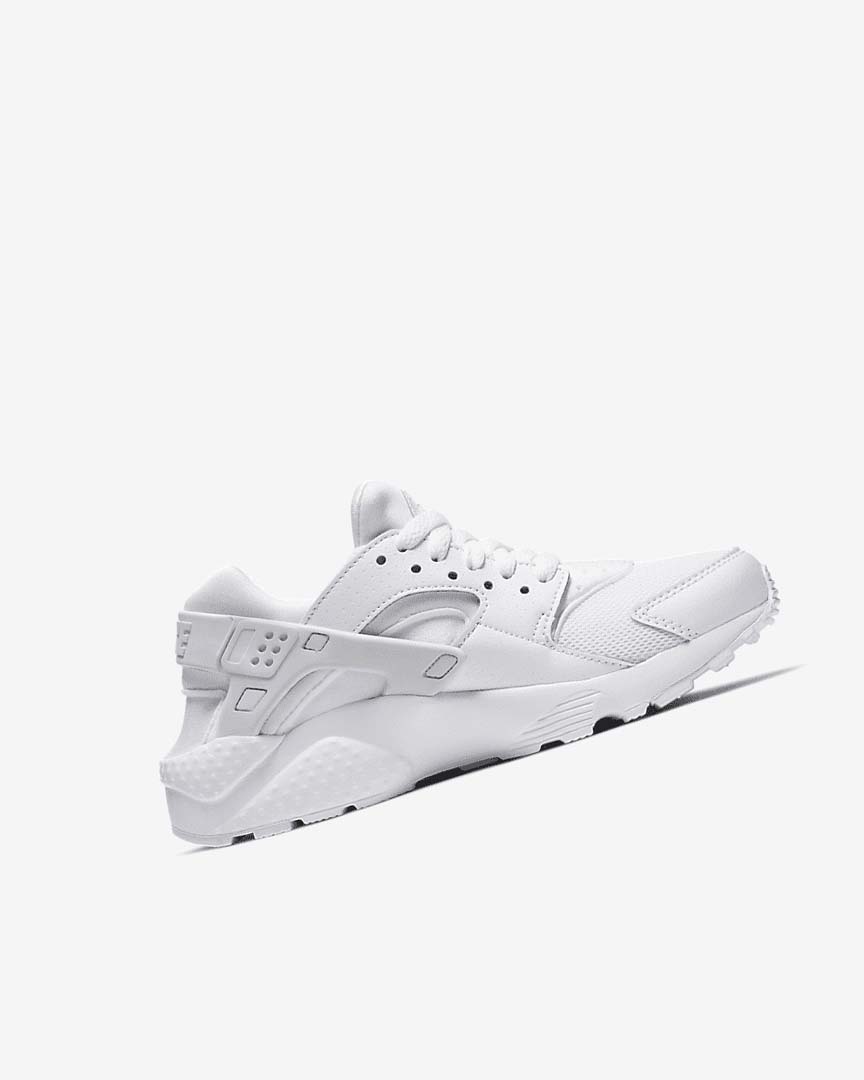 White / Platinum / White Girls' Nike Huarache Run Shoes | UK5466