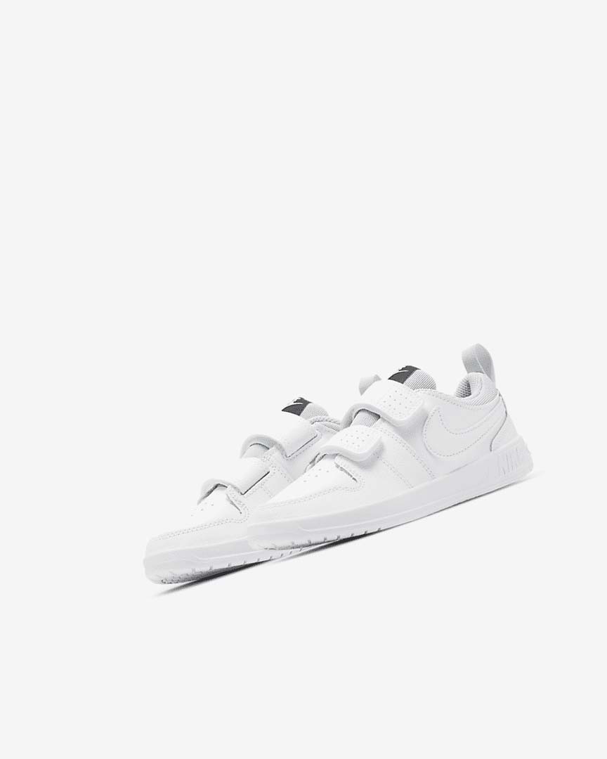 White / Platinum / White Girls' Nike Pico 5 Shoes | UK1169