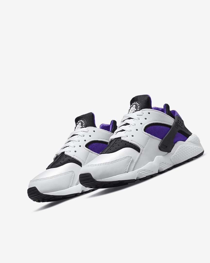 White / Purple / Black Women's Nike Air Huarache Sneakers | UK2288