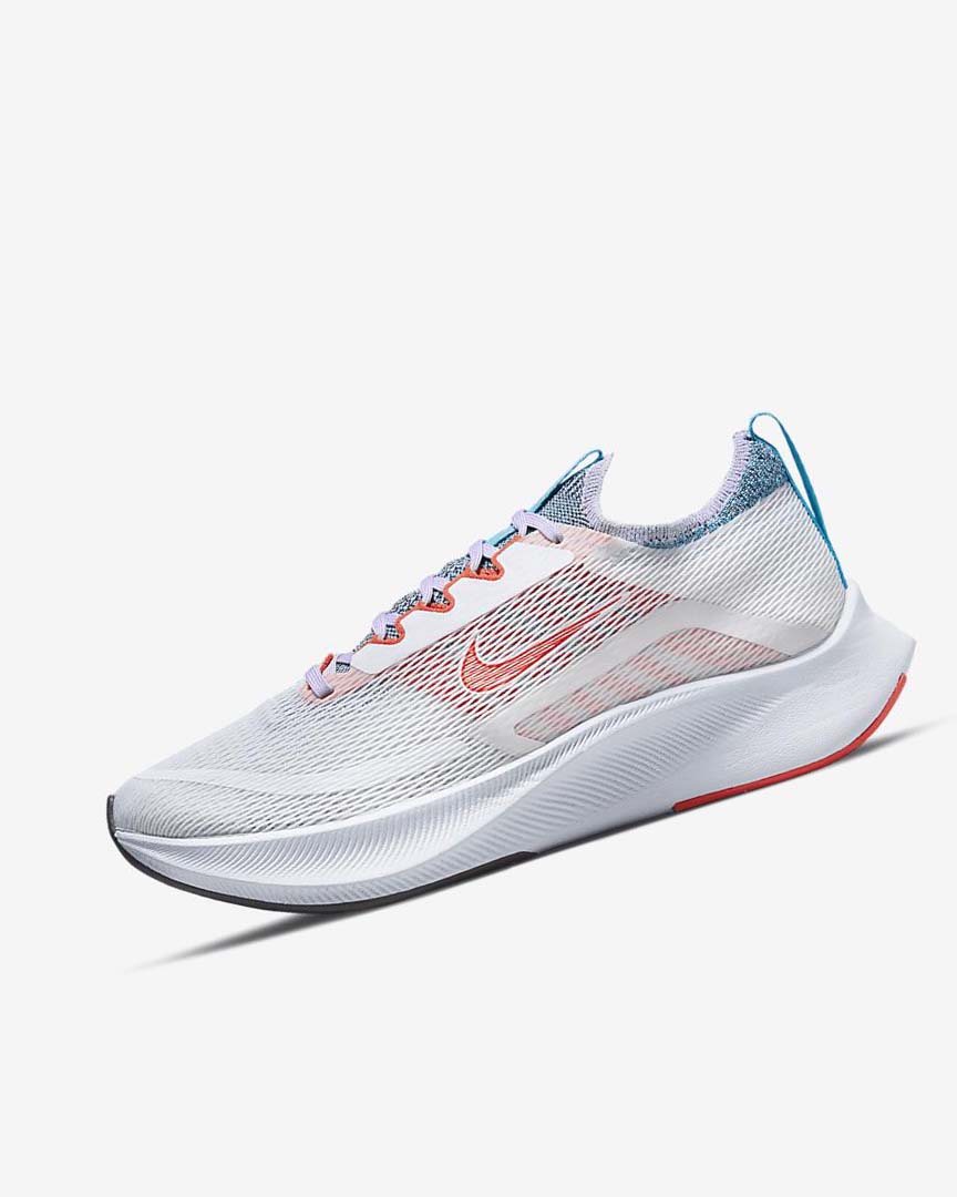 White / Purple / Blue / Orange Women\'s Nike Zoom Fly 4 Running Shoes | UK2236