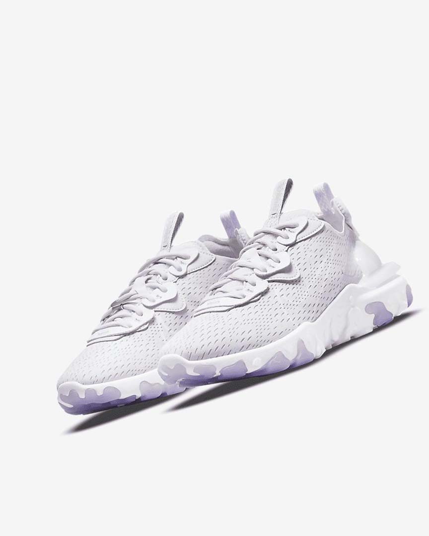 White / Purple Women's Nike React Vision Running Shoes | UK4971