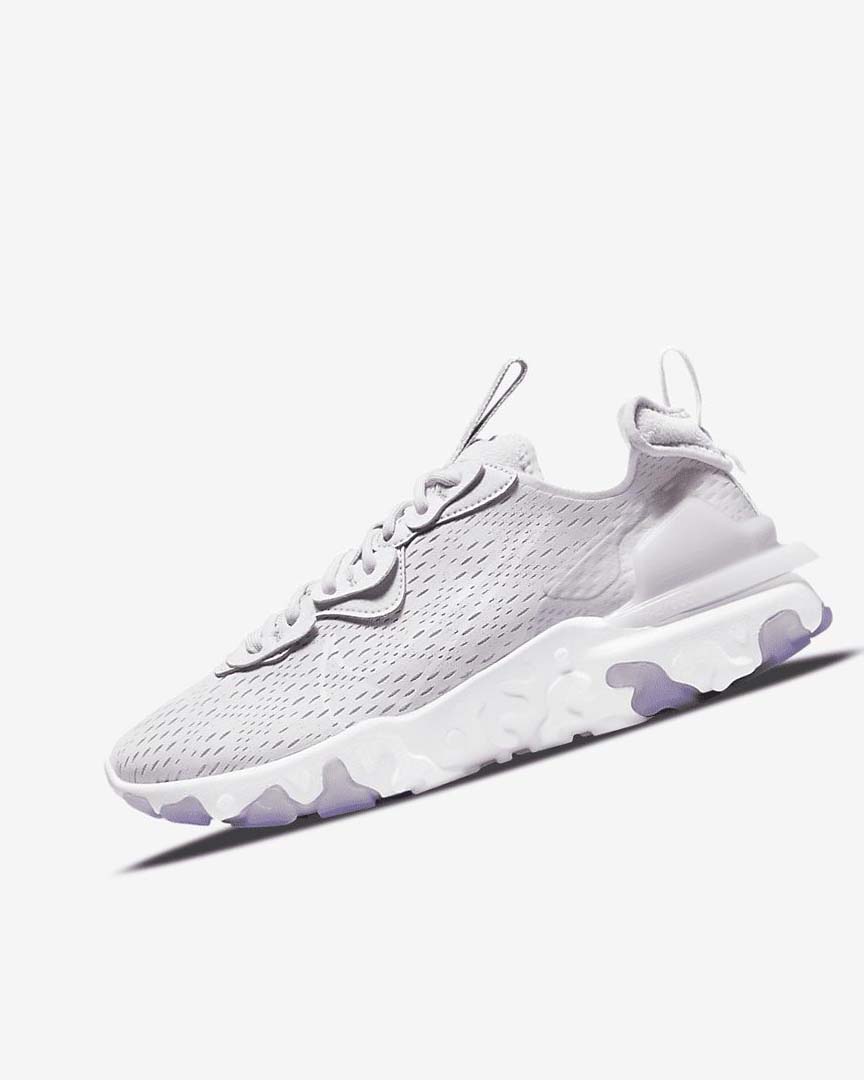 White / Purple Women\'s Nike React Vision Running Shoes | UK4971