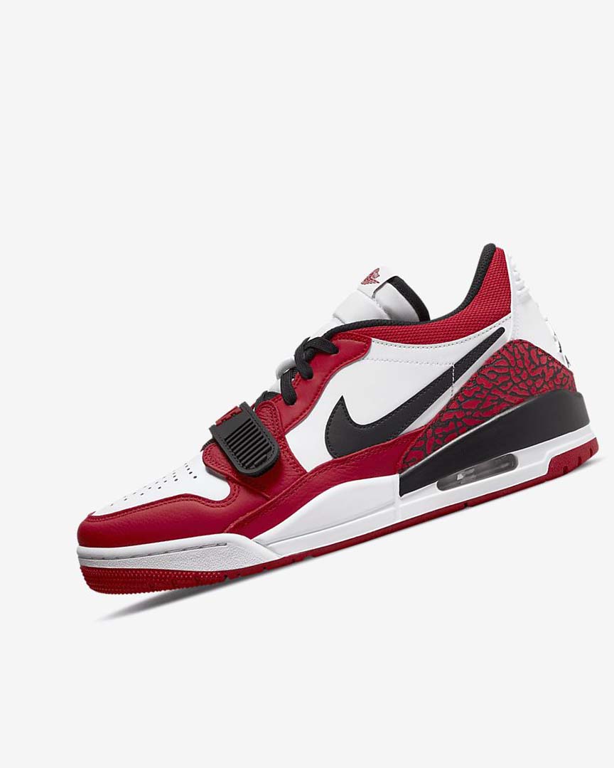 White / Red / Black Men\'s Nike Air Jordan Legacy 312 Low Basketball Shoes | UK2207