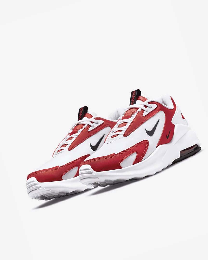 White / Red / Black Men's Nike Air Max Bolt Sneakers | UK1183