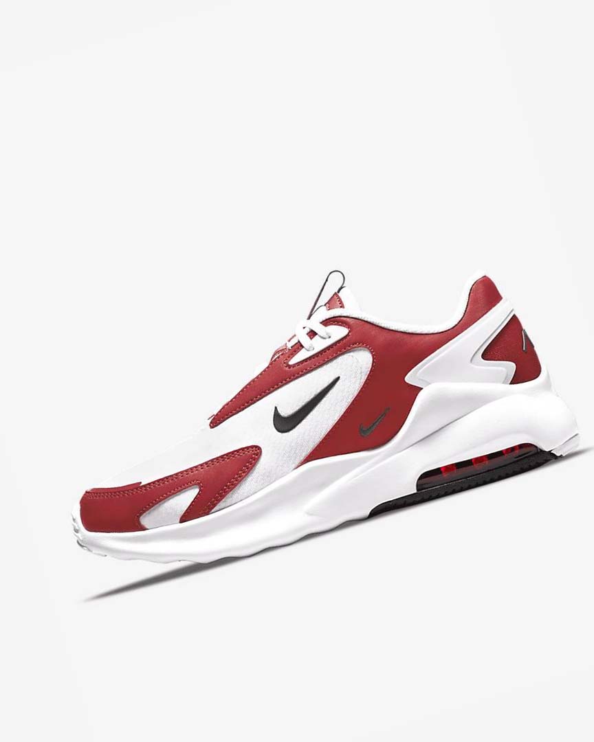 White / Red / Black Men\'s Nike Air Max Bolt Sneakers | UK1183