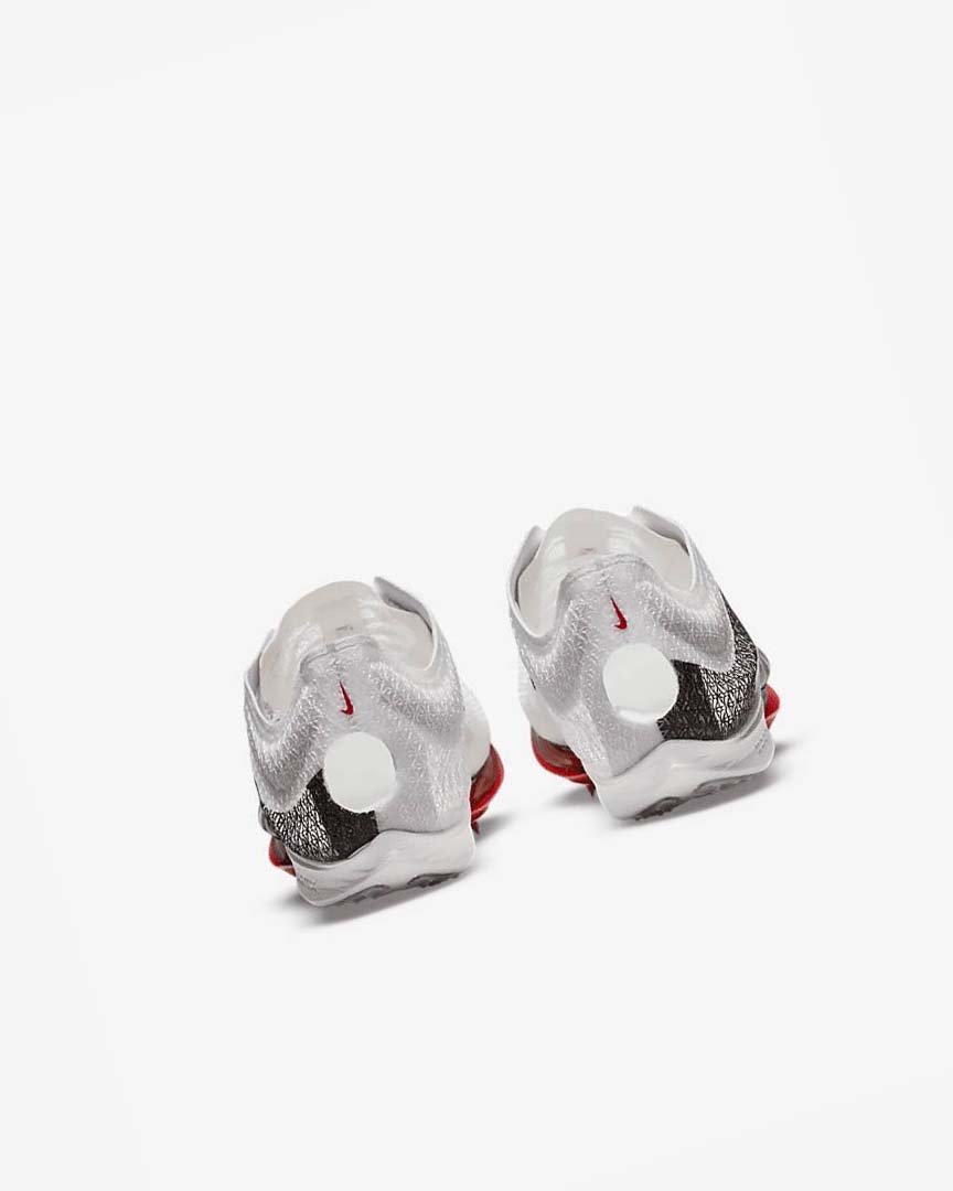 White / Red / Black Men's Nike Air Zoom Victory More Uptempo Spikes | UK3227