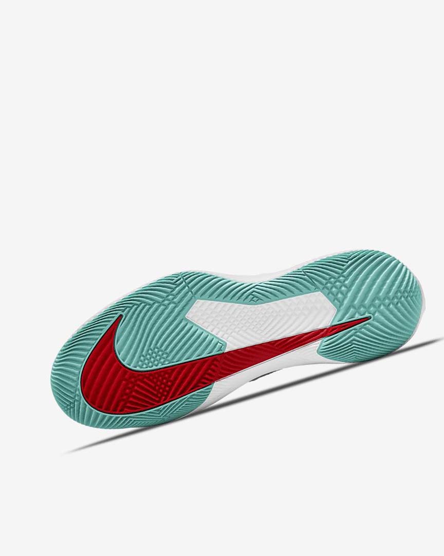 White / Red / Burgundy / Turquoise Women's Nike Court Air Zoom Vapor Pro Tennis Shoes | UK3052