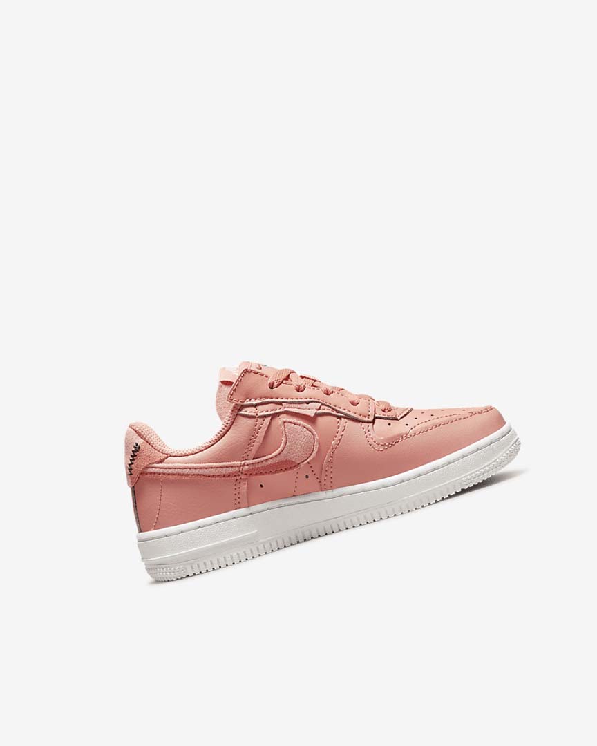 White / Red Pink / Light Girls' Nike Force 1 Fontanka Shoes | UK2703