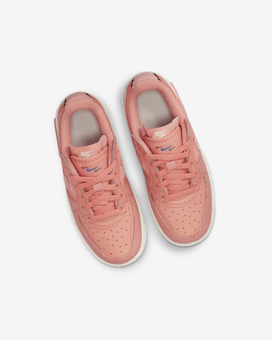 White / Red Pink / Light Girls' Nike Force 1 Fontanka Shoes | UK2703