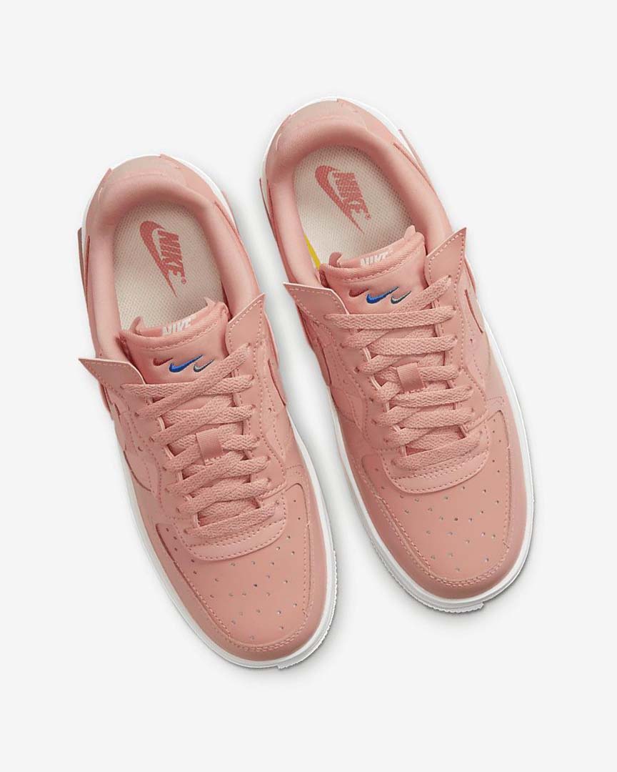 White / Red Pink / Light Women's Nike Air Force 1 Fontanka Sneakers | UK5177