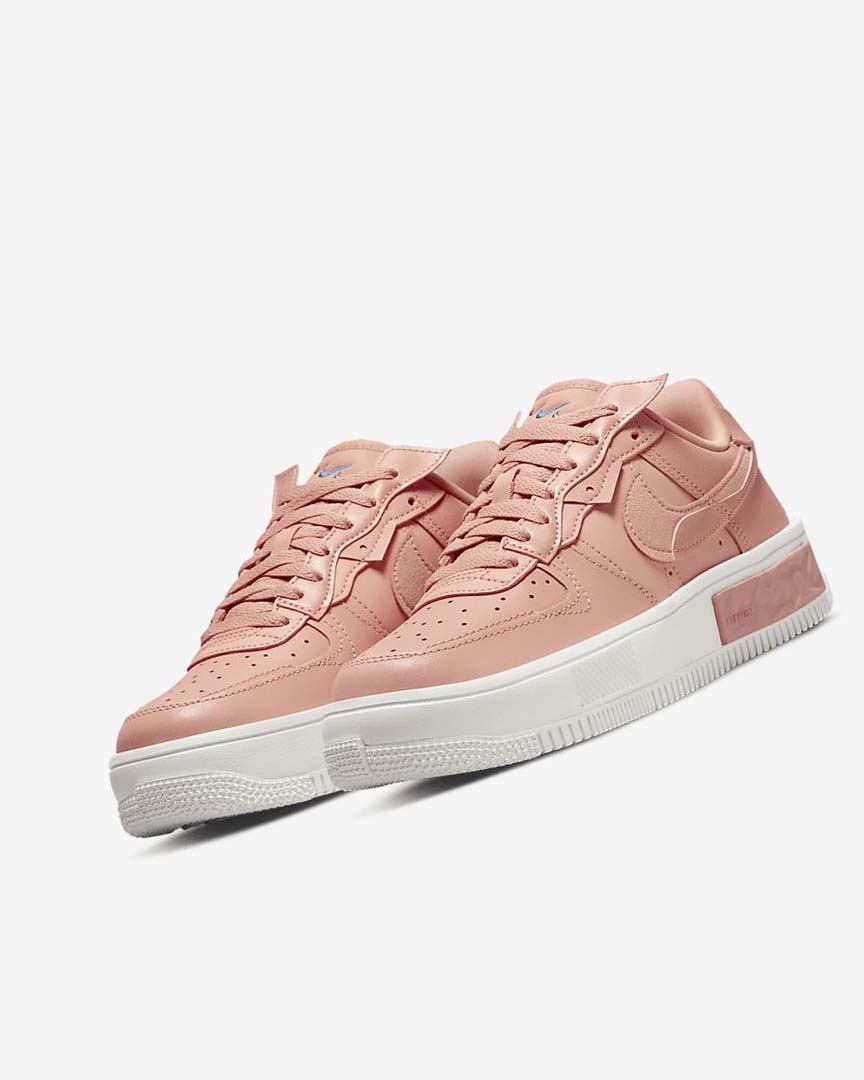 White / Red Pink / Light Women's Nike Air Force 1 Fontanka Sneakers | UK5177