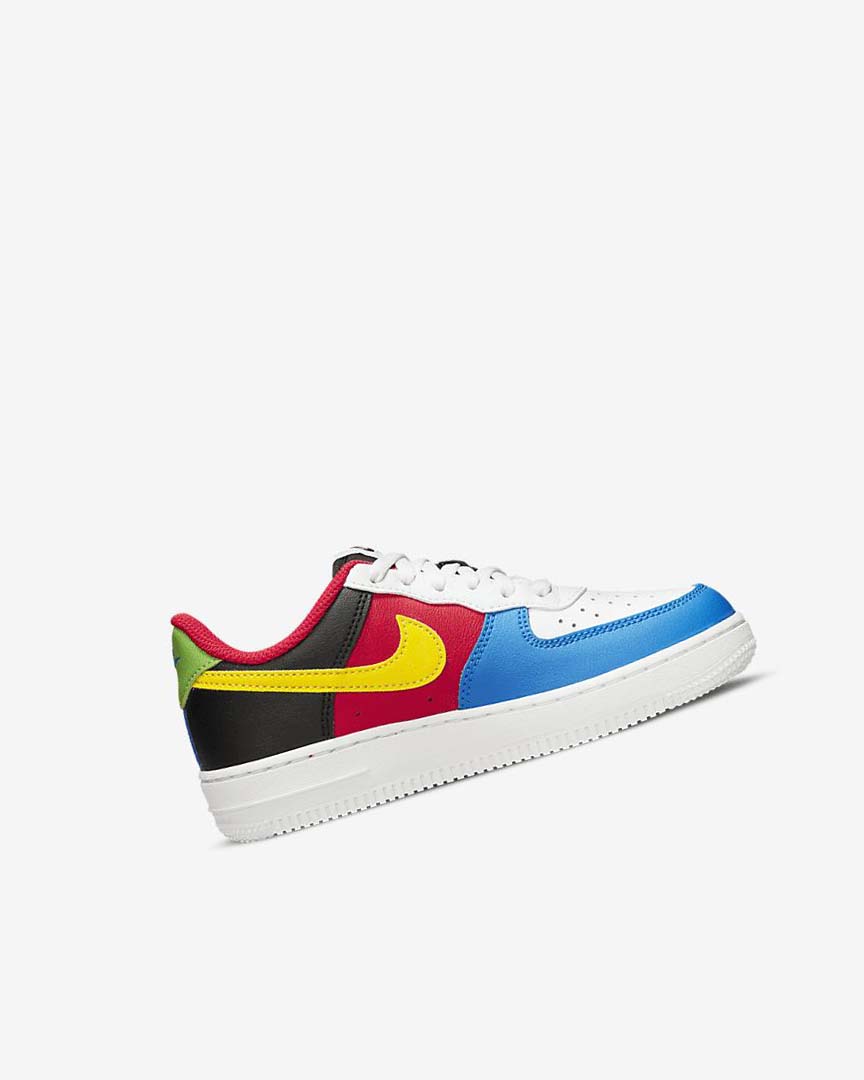 White / Red / Royal / Gold Boys' Nike Force 1 LV8 Shoes | UK2527