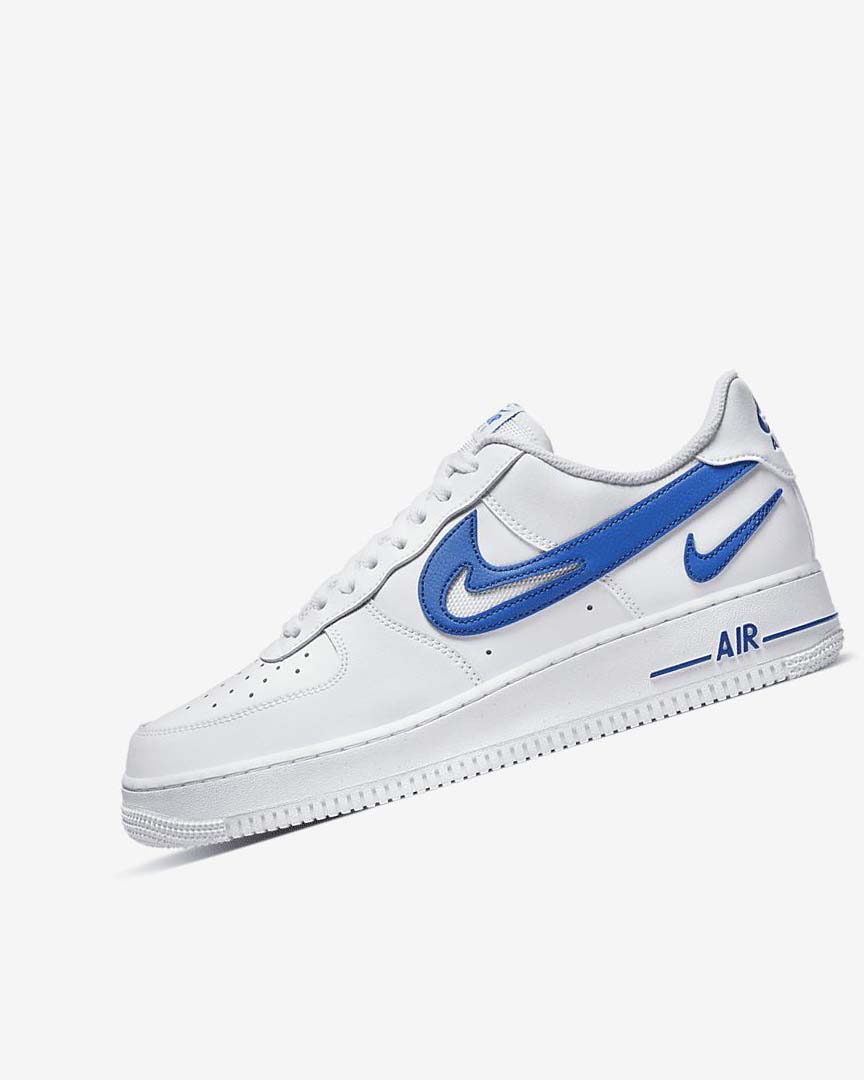 White / Royal Men\'s Nike Air Force 1 \'07 Sneakers | UK4999