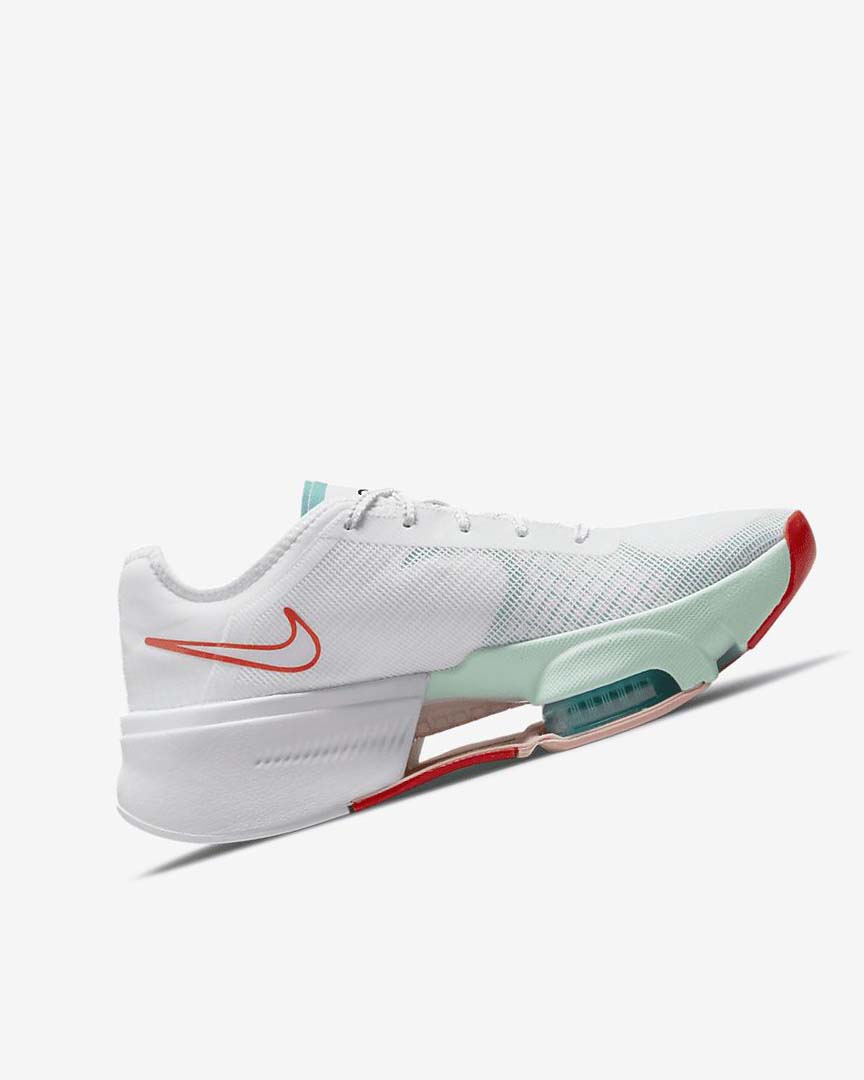 White / Turquoise / Green / Black Women's Nike Air Zoom SuperRep 3 Training Shoes | UK3159