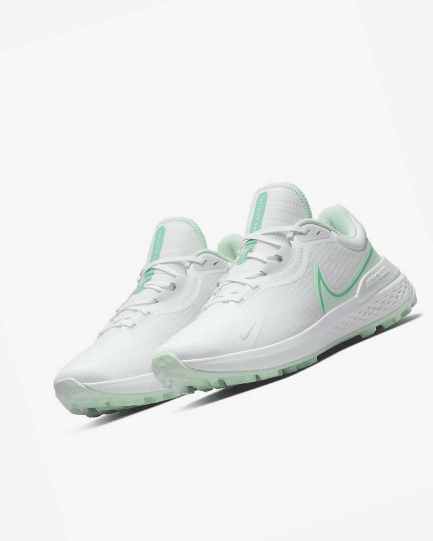 White / Turquoise / Mint Men's Nike Infinity Pro 2 Golf Shoes | UK4897