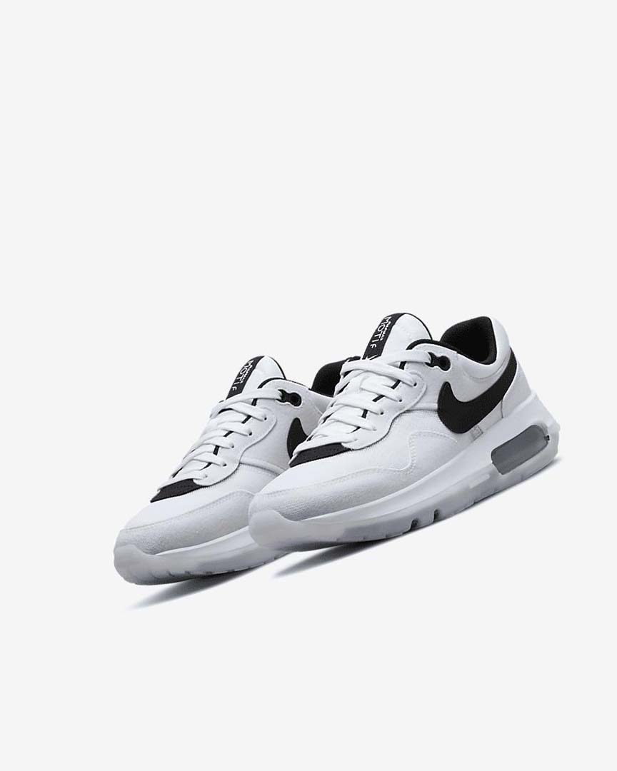 White / White / Black Boys' Nike Air Max Motif Shoes | UK2746