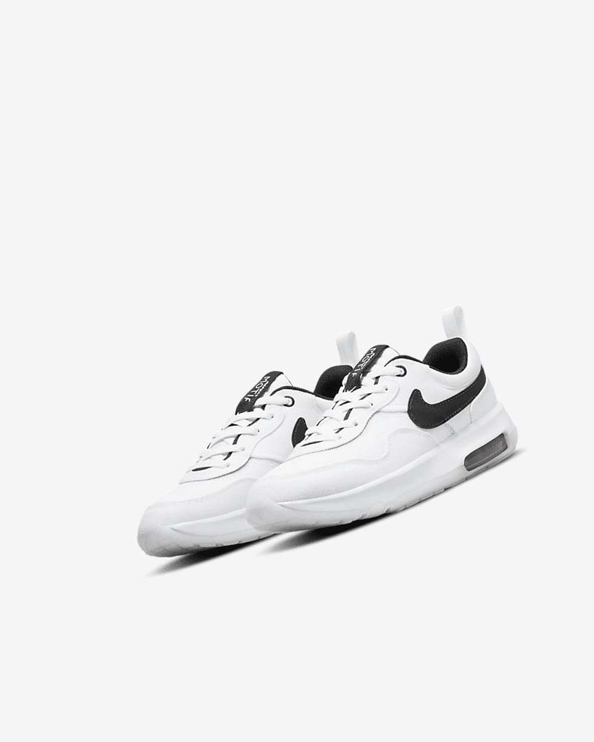 White / White / Black Boys' Nike Air Max Motif Shoes | UK5147