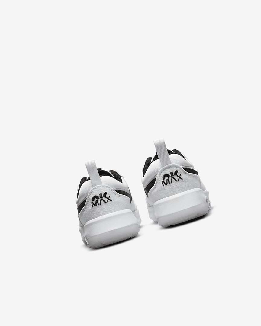 White / White / Black Boys' Nike Air Max Motif Shoes | UK5147