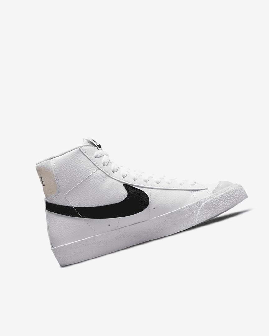 White / White / Black Boys' Nike Blazer Shoes | UK5281